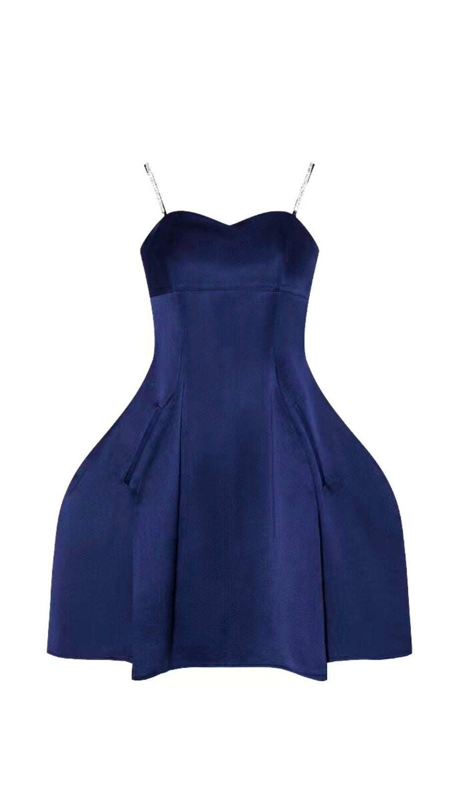 MINI ABITO PEPLUM CON STRASS 