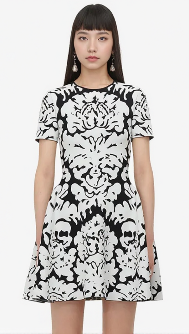 AIIZIE FLORAL-PATTERN STRETCH-KNIT MINI DRESS - product image