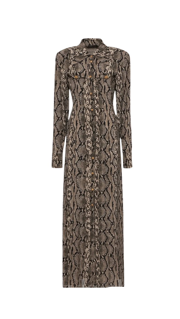 Filis Maxi-Hemdkleid mit Schlangenmuster