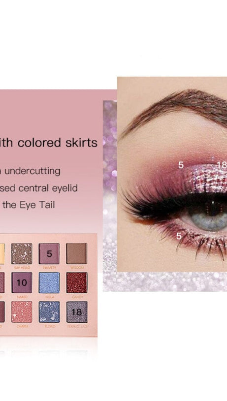 18-COLOR MATTE PEARLESCENT EARTH COLOR EYESHADOW