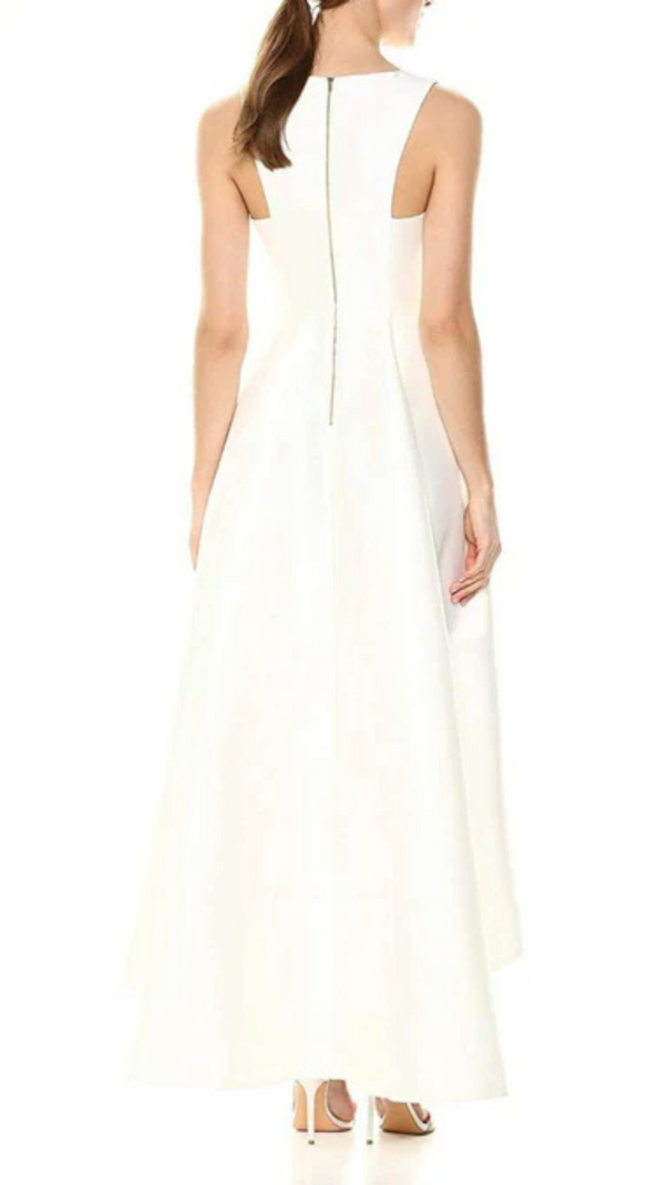 AIIZIE SLEEVELESS V-NECK MIDI DRESS IN BEIGE - product image