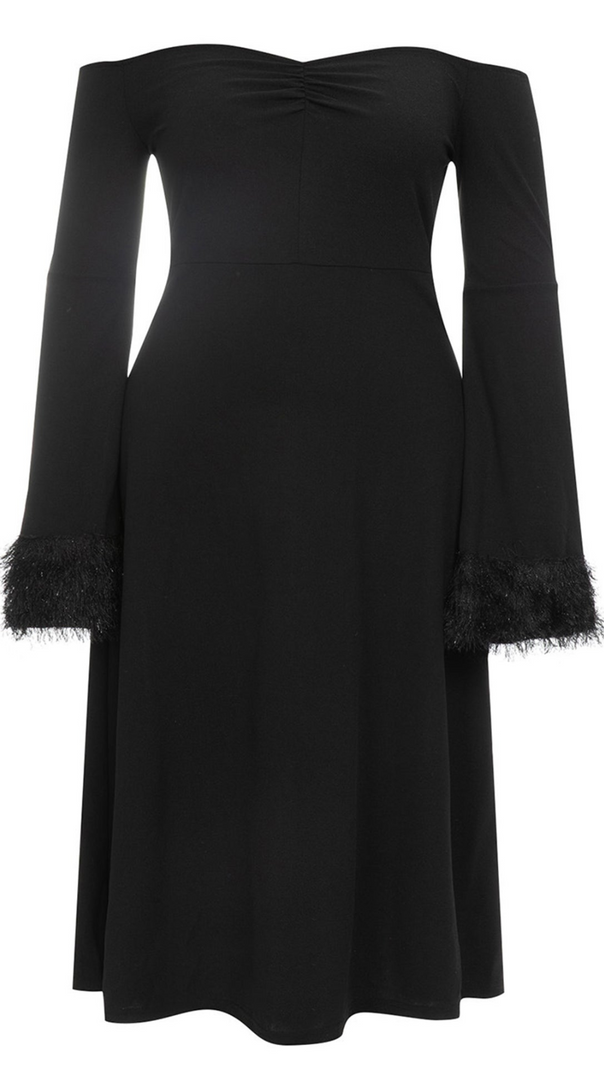 AIIZIE ZIA OFF SHOULDER MIDI DRESS - product image