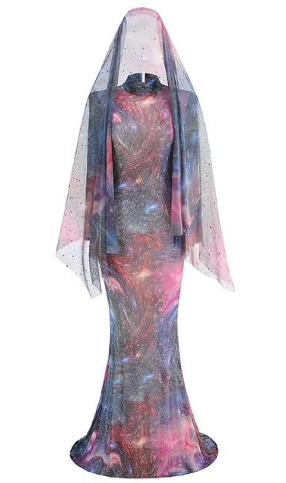 printed hot drill maxi dress