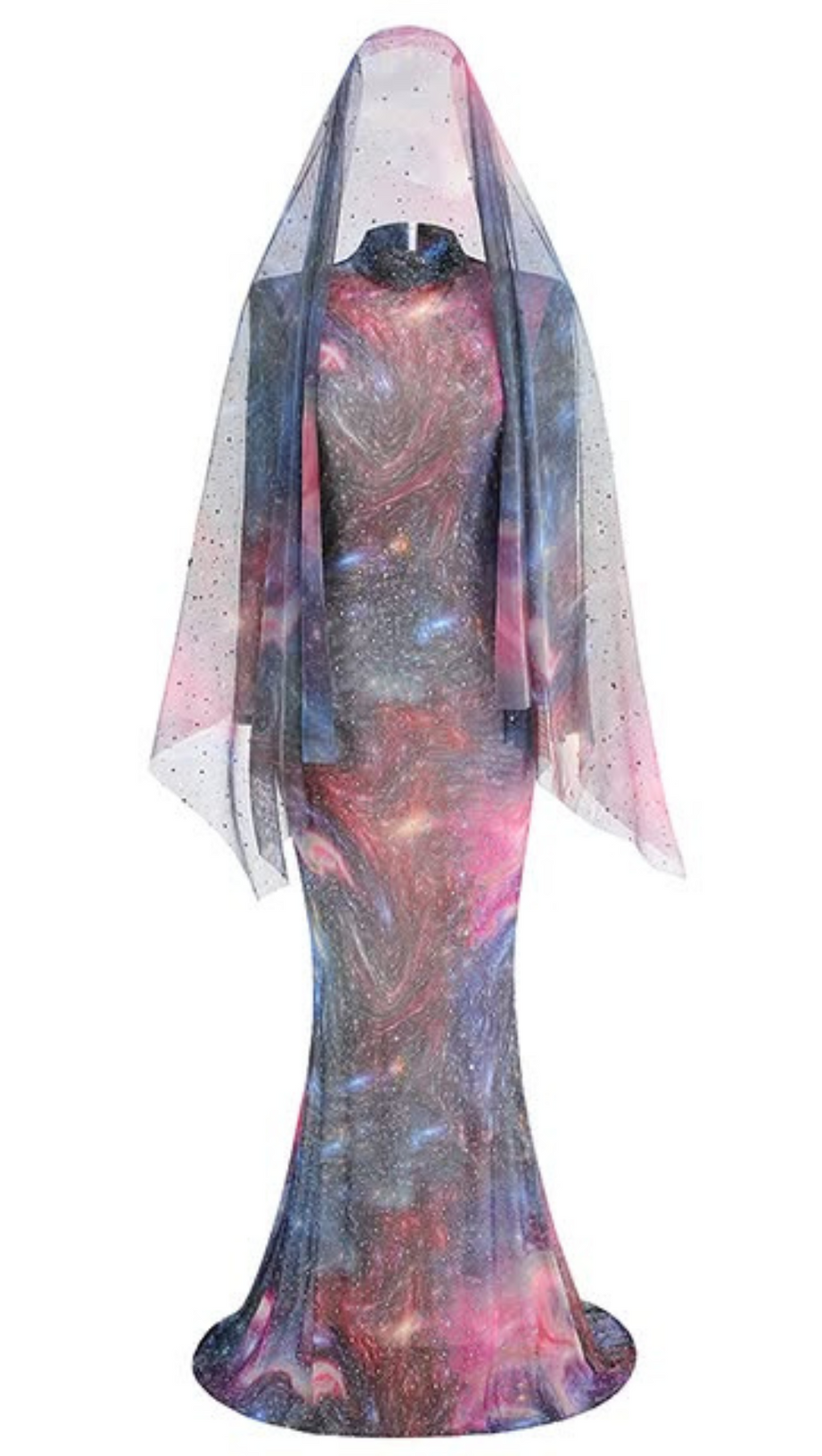 PRINTED HOT DRILL MAXI DRESS