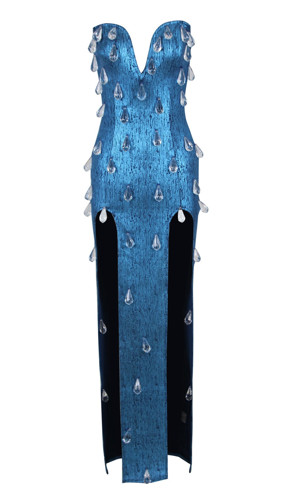 ABITO CON STAMPA DI STRASS SENZA SPALLINE