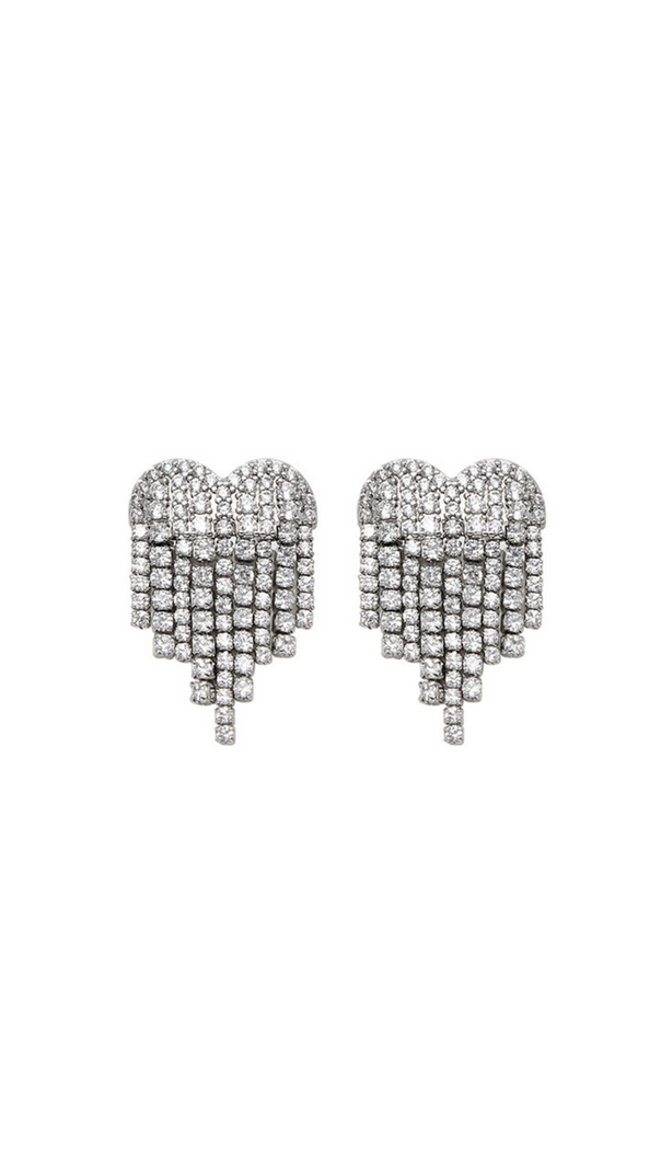 AIIZIE HEART TASSEL EARRINGS - product image