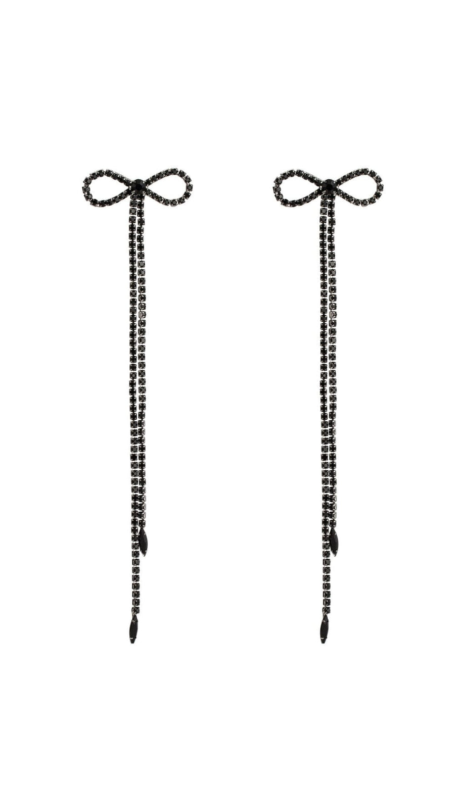 ORECCHINI A CATENA LUNGA CON FIOCCO DI STRASS