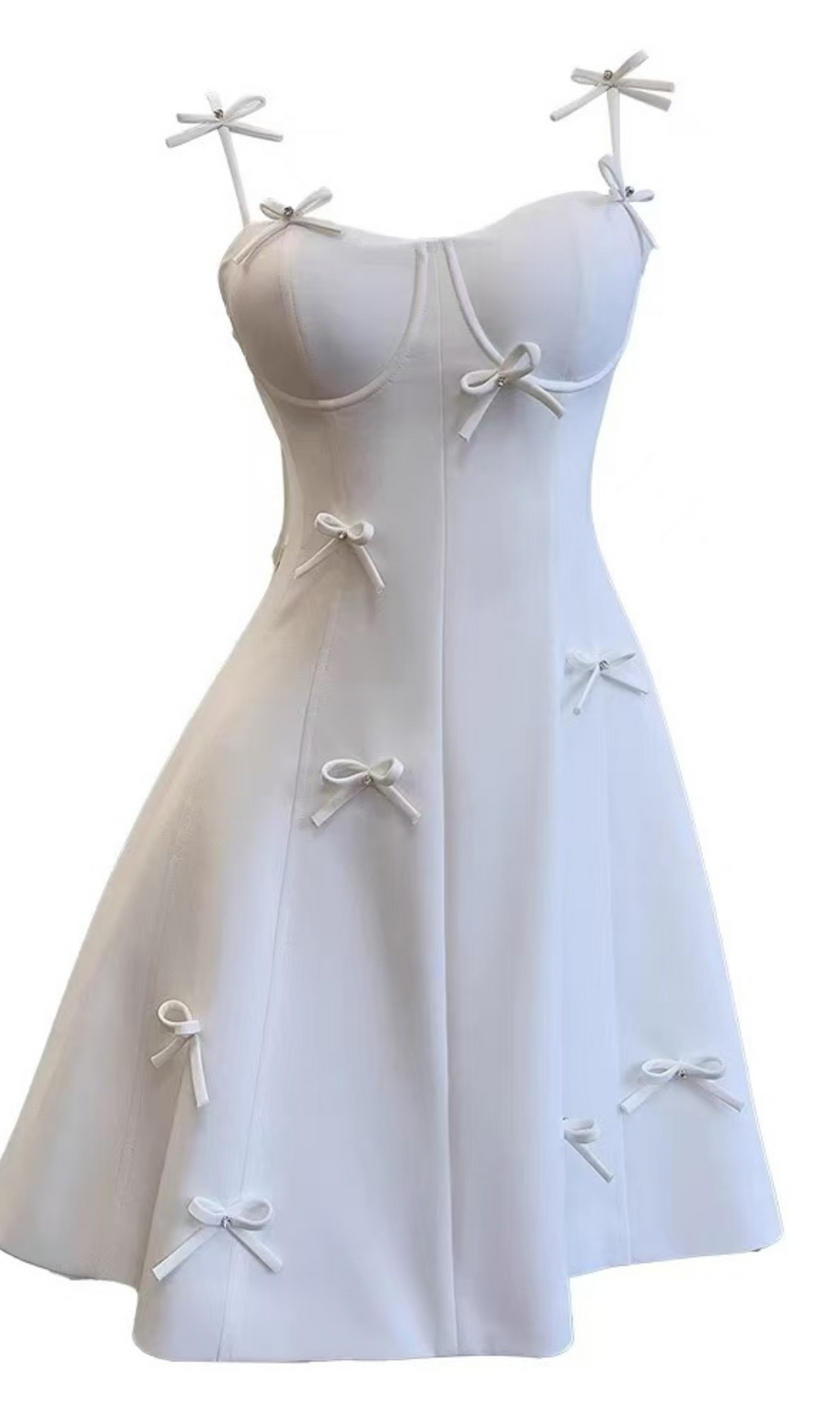 DYLAN STRAP BOW MINI DRESS