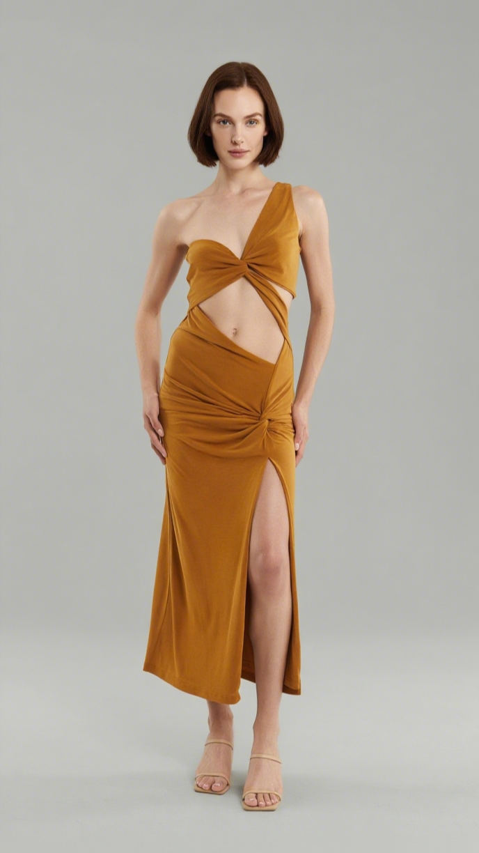 TURN AROUND TWIST OUT MIDI | CAMEL