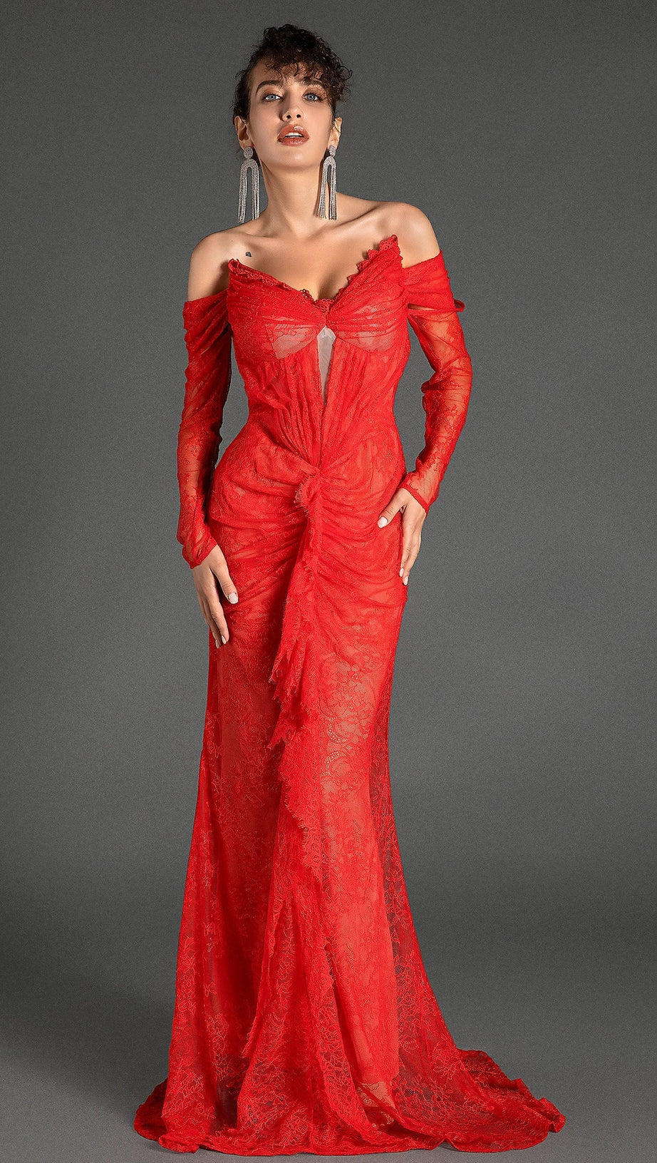 Lillea – Schulterfreies Meerjungfrauenkleid aus Spitze