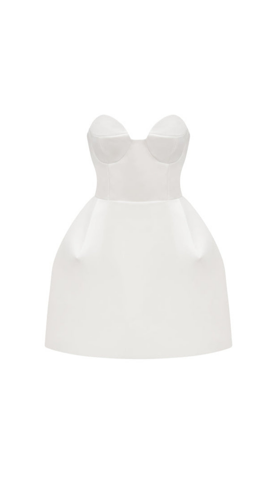 MINI ABITO BUSTIER SENZA SPALLINE BIANCO