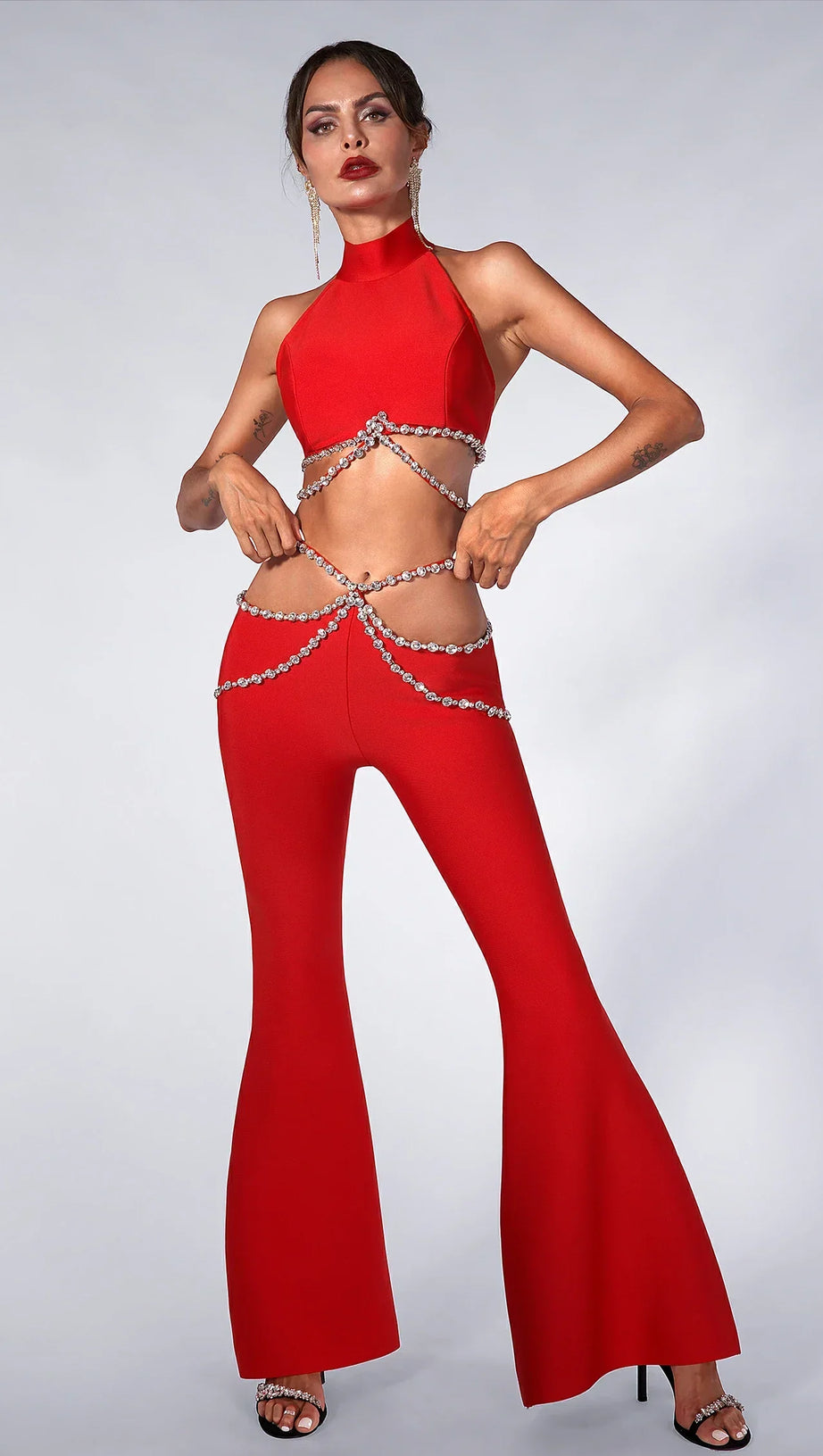 CALLEIGH DIAMOND CHAIN HALTER SET