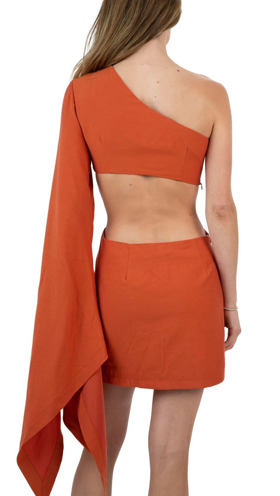 ASYMMETRY ONE SHOULDER MINI DRESS