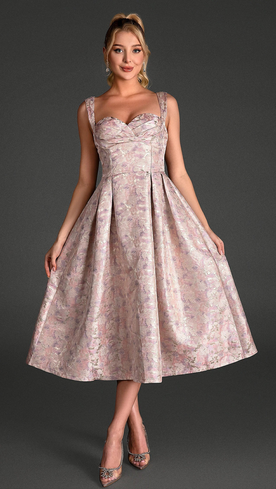 Boulilis – Gewebtes Midikleid mit Trägern