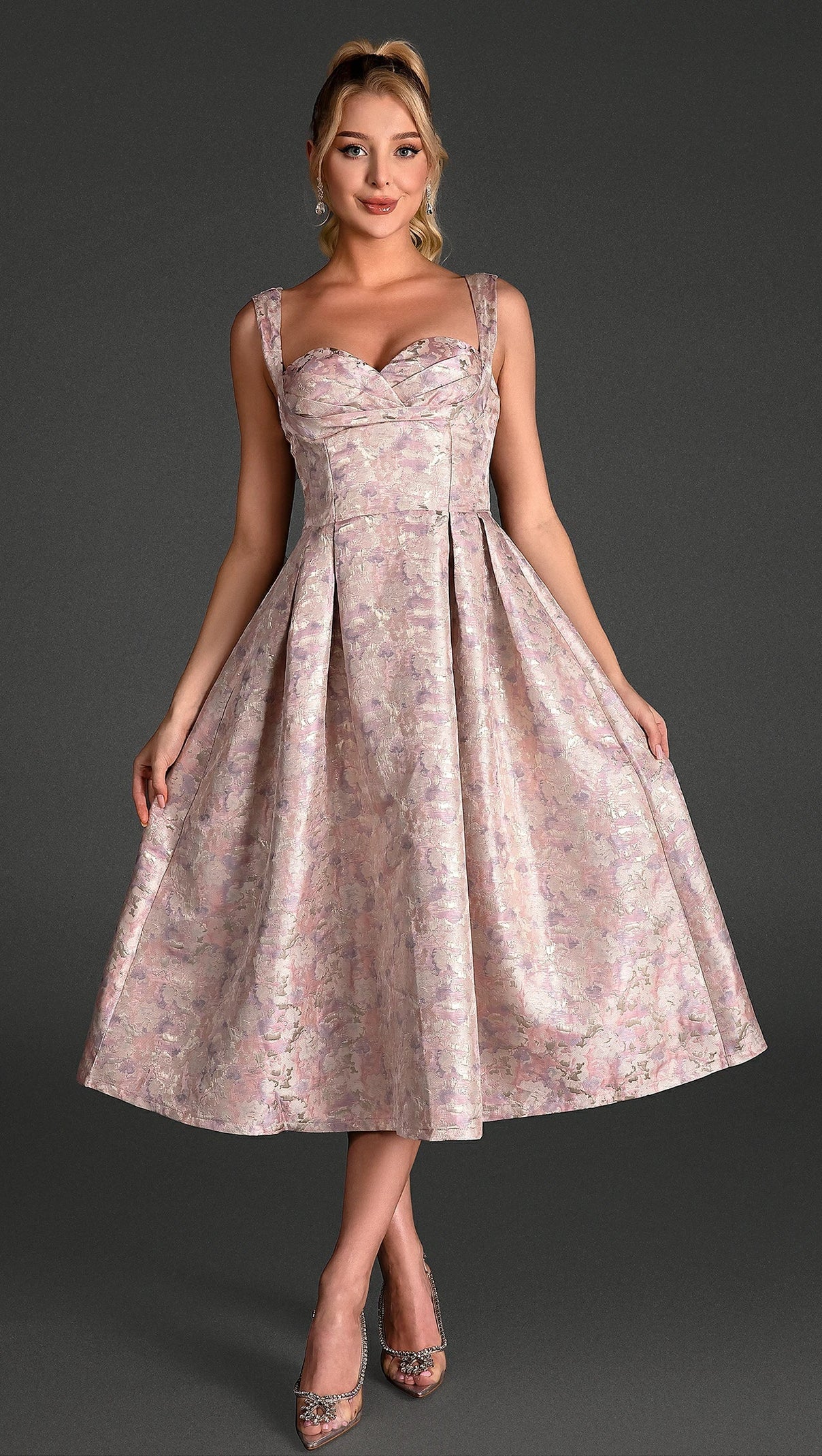 AIIZIE BOULILIS STRAP WOVEN MIDI DRESS - product image