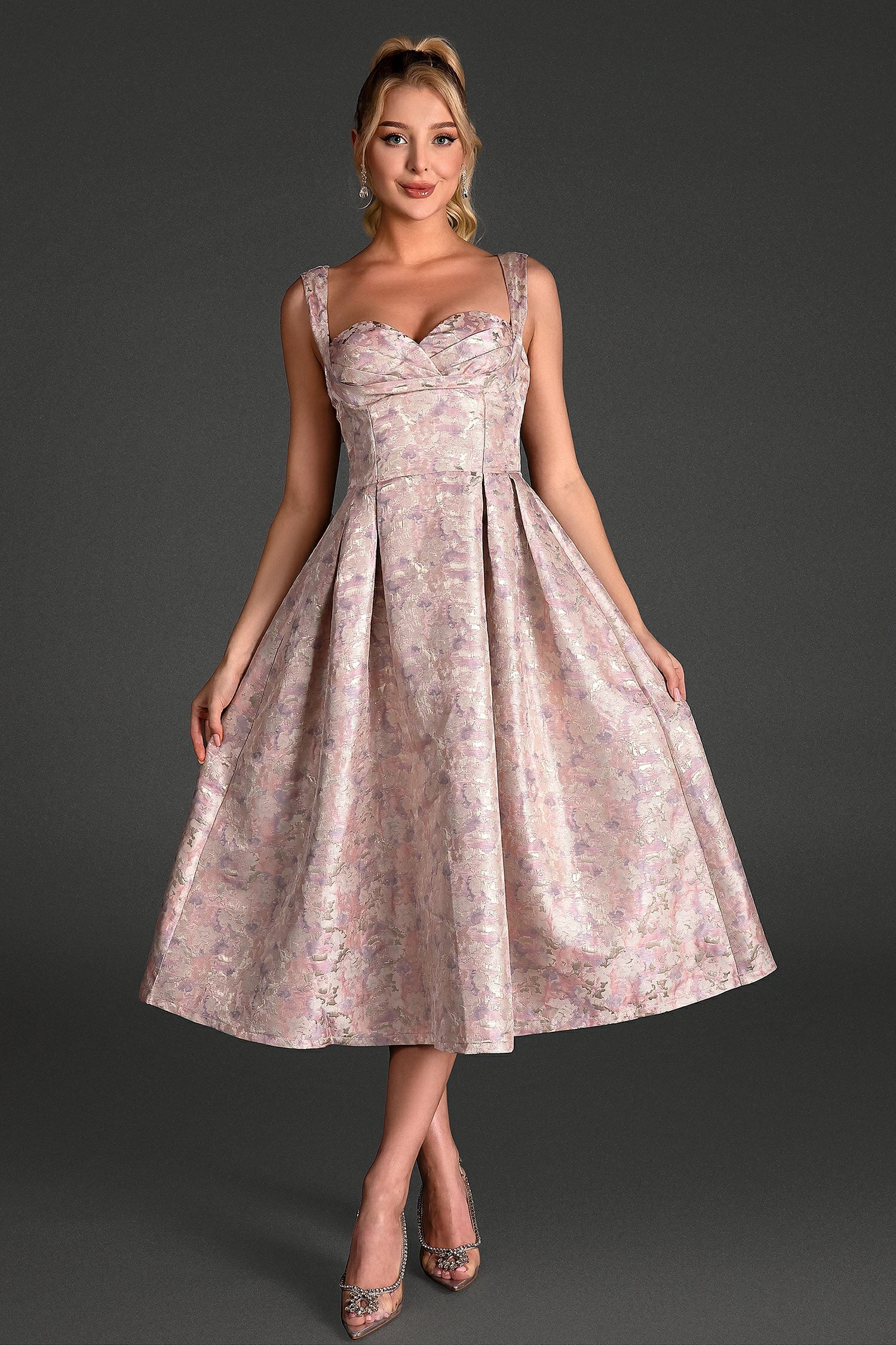 Boulilis – Gewebtes Midikleid mit Trägern