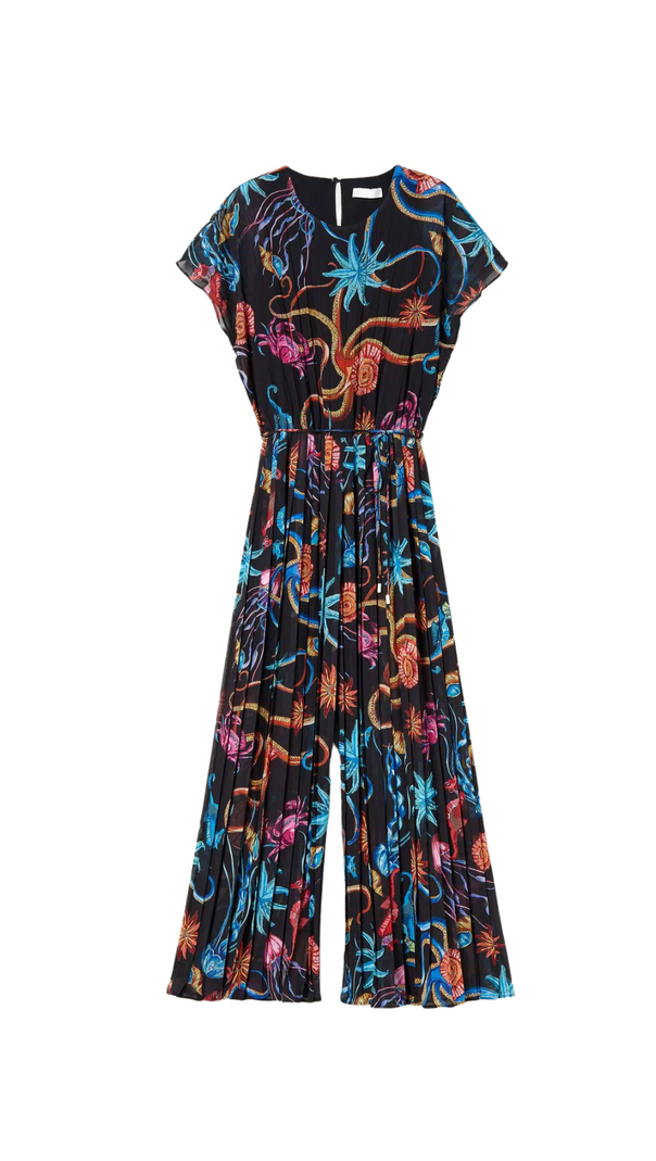 AIIZIE PRINTED JUMPSUIT IN PLEATED GEORGETTE - product image
