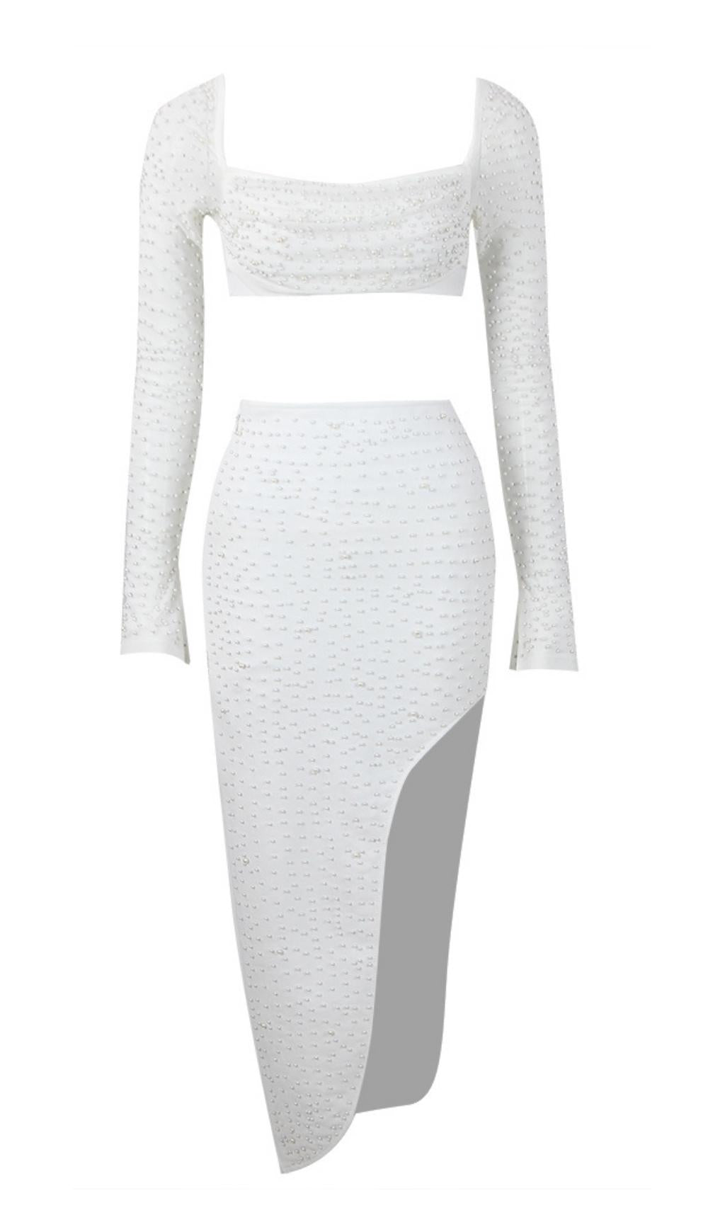PEARL LONE SLEEVE TWO PIECE DRESS