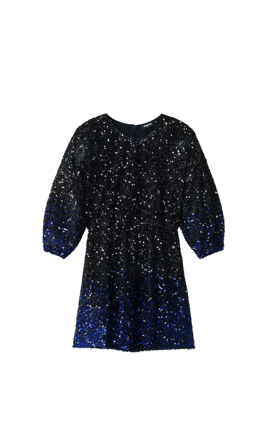 mini abito con paillettes sfumate