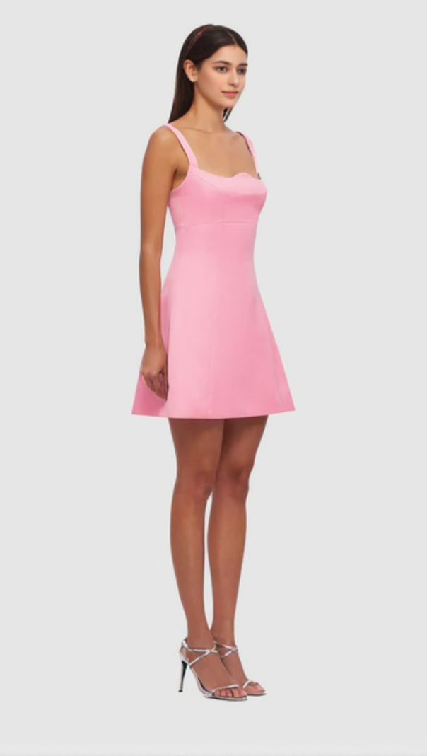 AIIZIE CORSET PANEL MINI DRESS IN PINK - product image