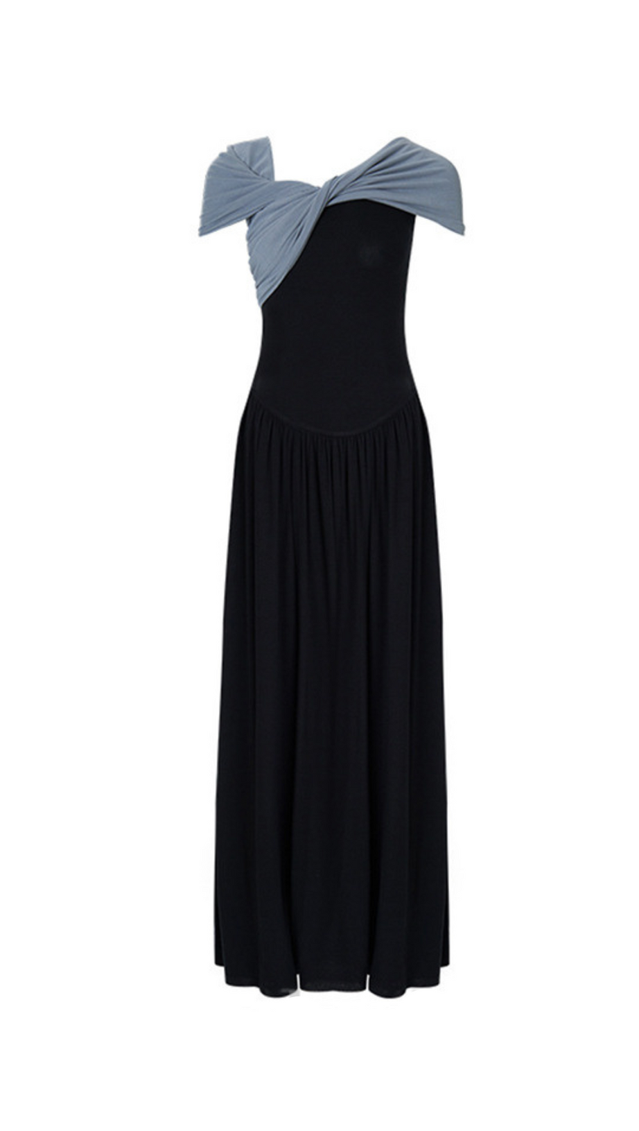 RAE ASYMMETRIC OFF-SHOULDER KNIT MIDI DRESS