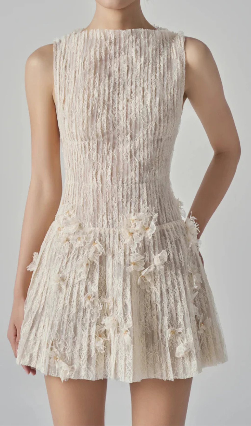 MINI ABITO FLAVIA IN PIZZO FLOREALE