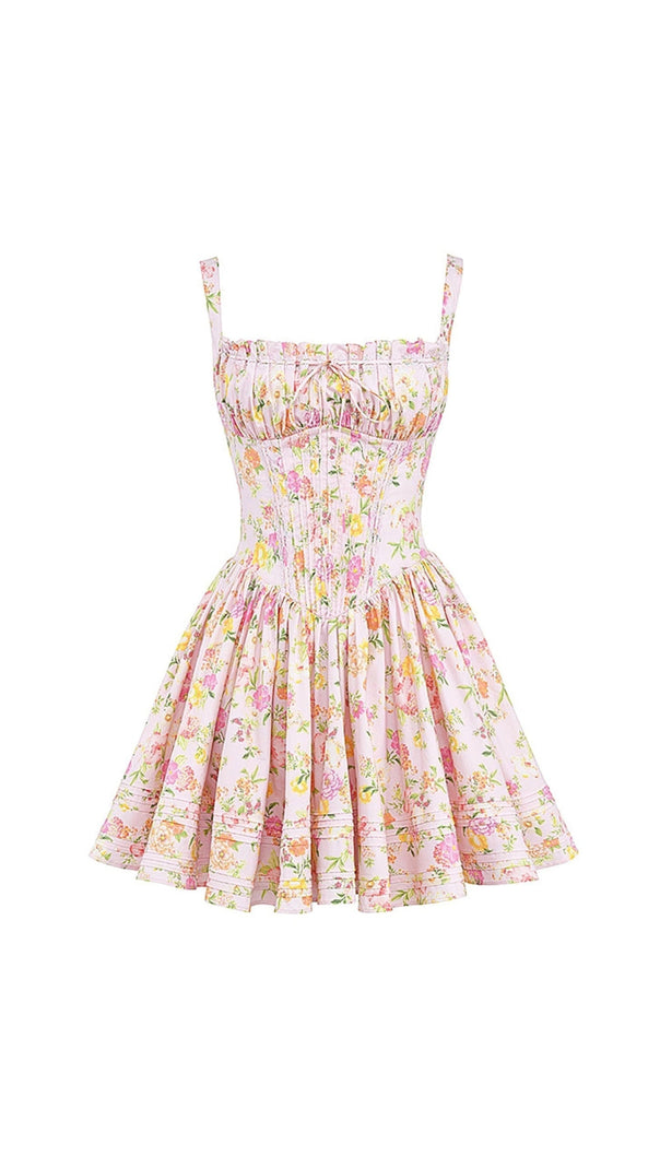AIIZIE FLORAL PRINTED COTTON MINI DRESS - product image