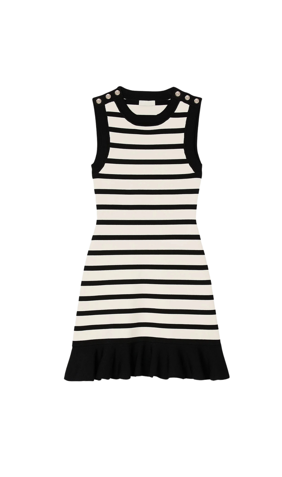 mini abito in maglia a righe