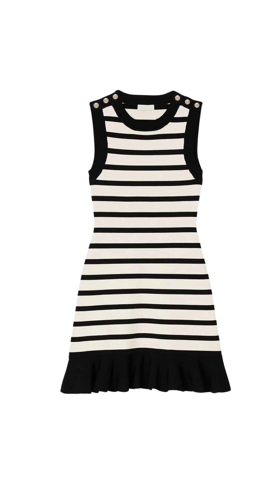 STRIPED KNIT MINI DRESS
