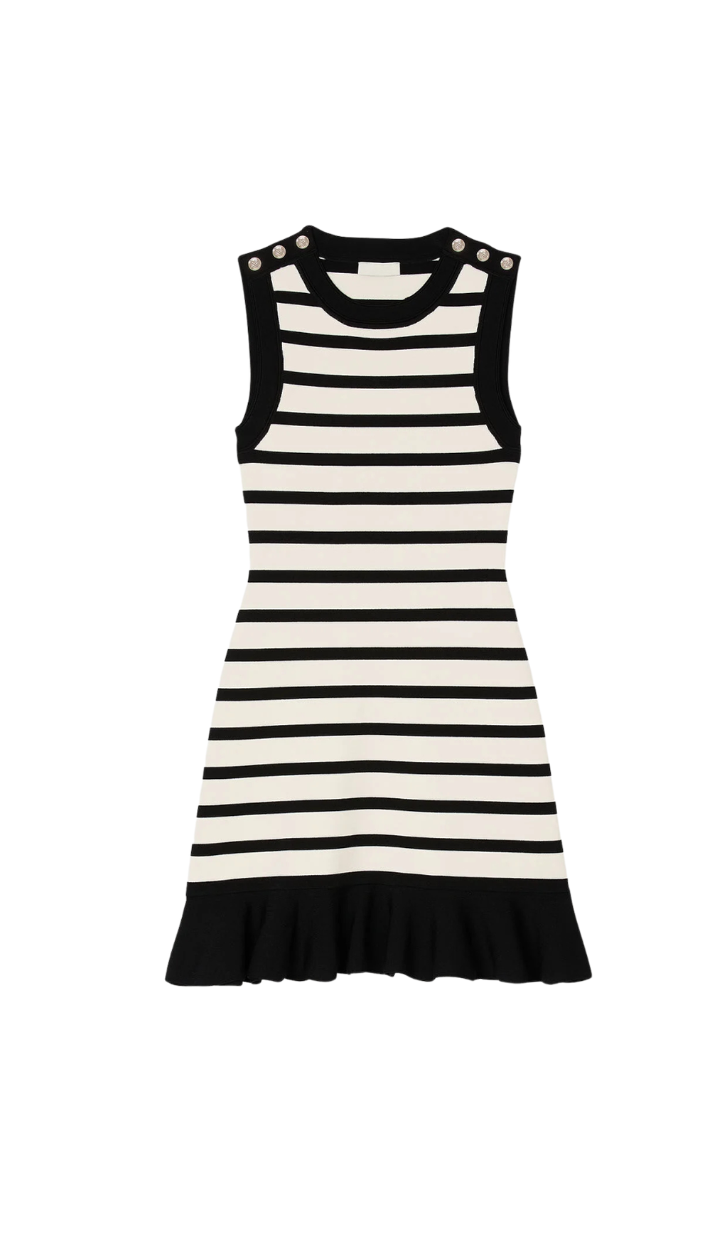 STRIPED KNIT MINI DRESS