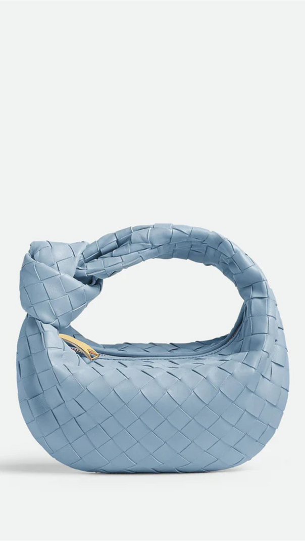 AIIZIE ZARIAH WEAVE KNOT CLUTCH BAG - BLUE - product image