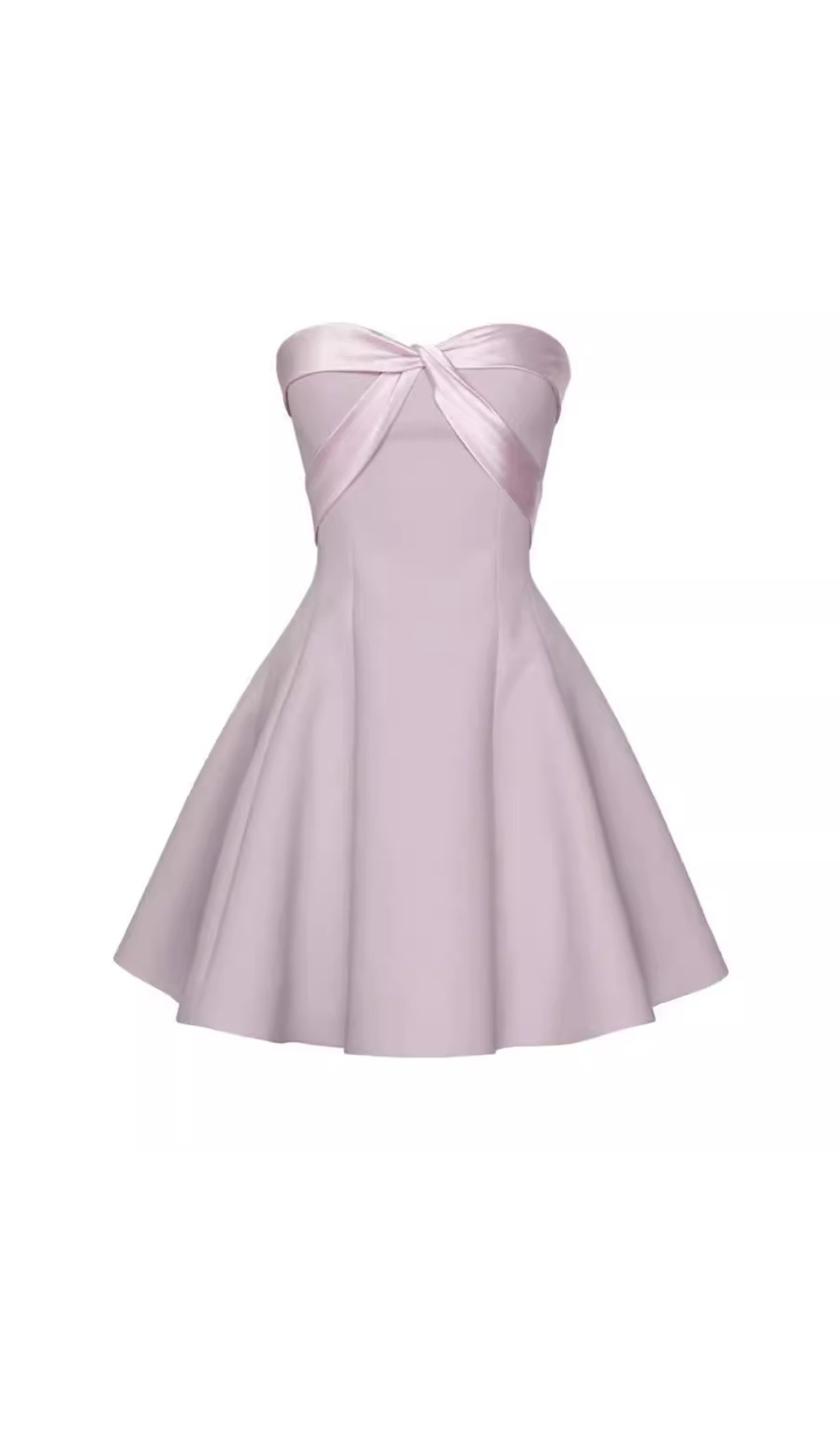 MINI ABITO SENZA SPALLINE CON FIOCCO ROSA