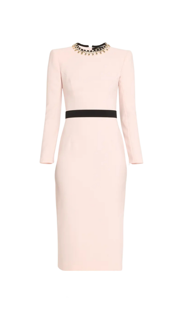 AIIZIE DIAMOND-EMBELLISHED SHEATH MAXI DRESS IN PINK - product image
