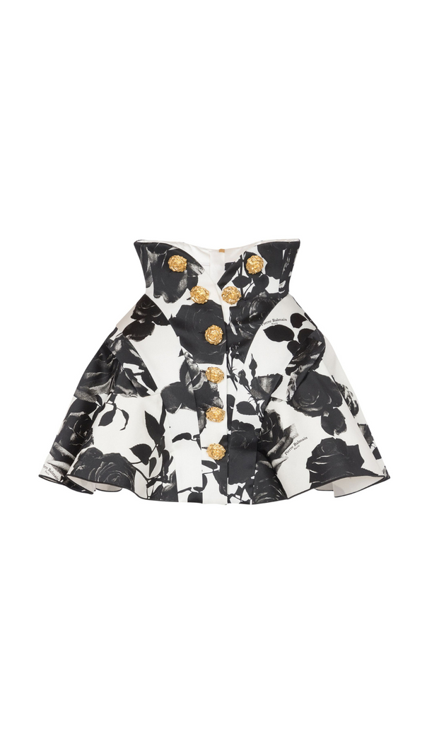 AIIZIE ROSE PRINT TULIP MINI SKIRT - product image