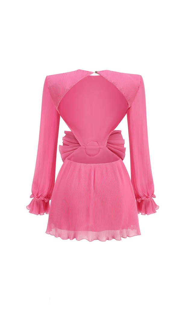 AIIZIE GEMMA CUT OUT FLOWER MINI DRESS IN PINK - product image