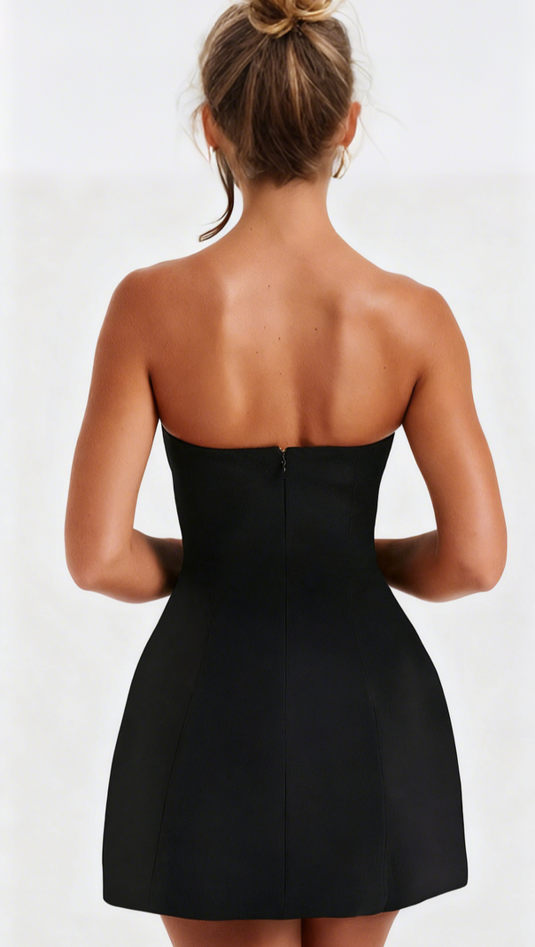 AIIZIE ASHA MINI DRESS - BLACK - product image