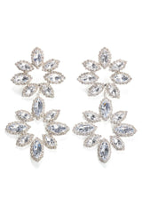 Brittanie Flower Rhinestones Earrings