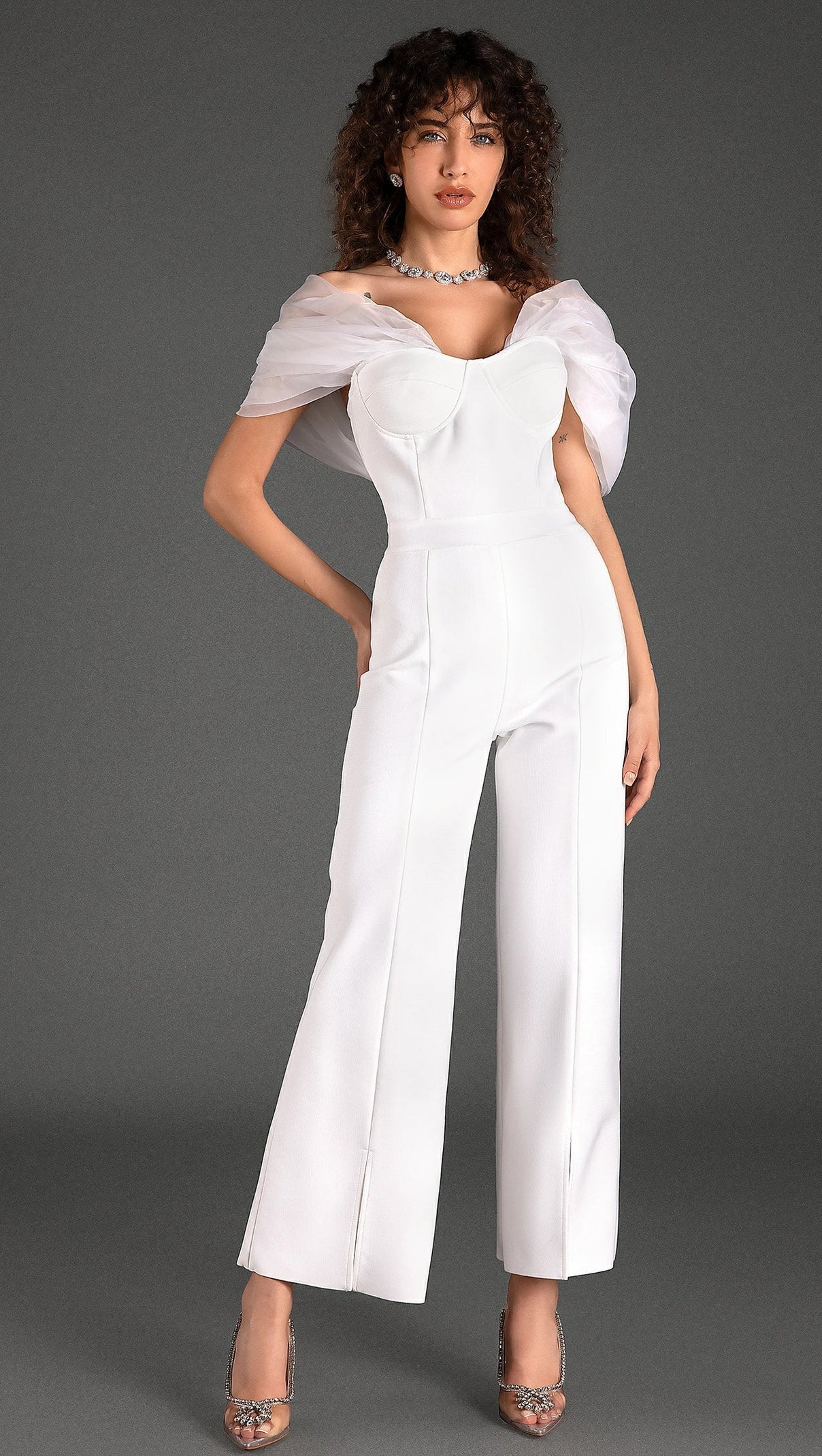 AIIZIE KANE OFF SHOULDER PATCHWORK JUMPSUIT - product image