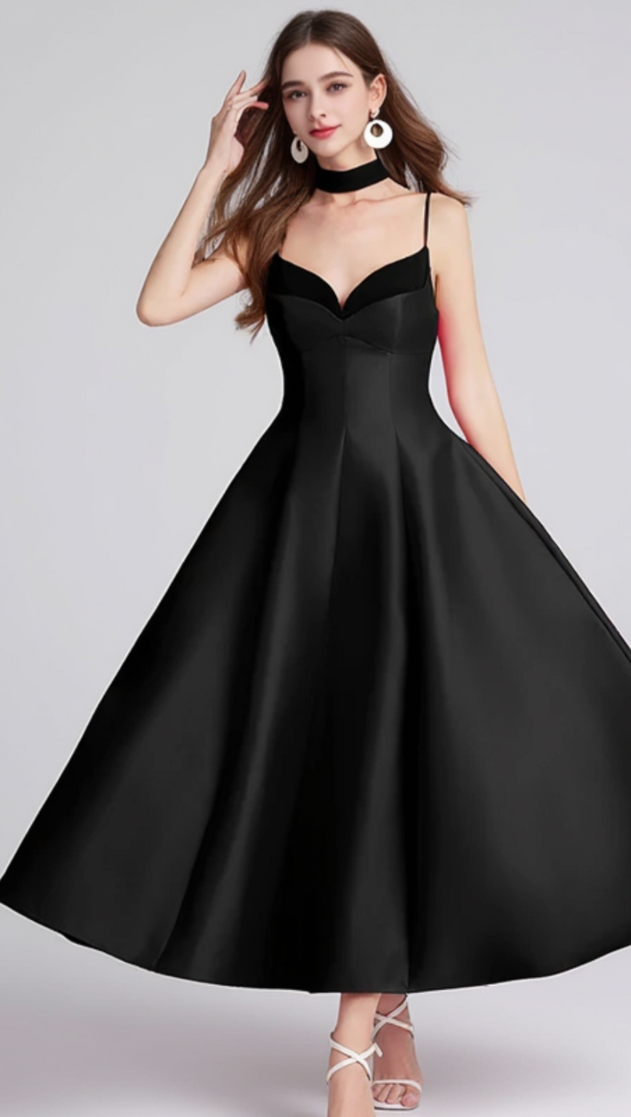 ABITO MIDI PATCHWORK NERO