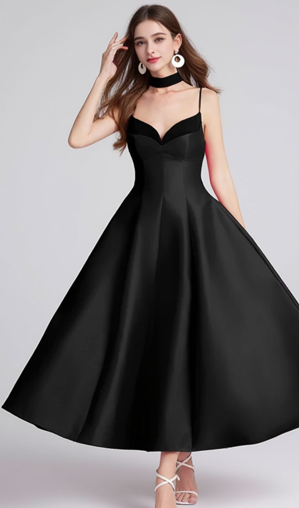 ABITO MIDI PATCHWORK NERO