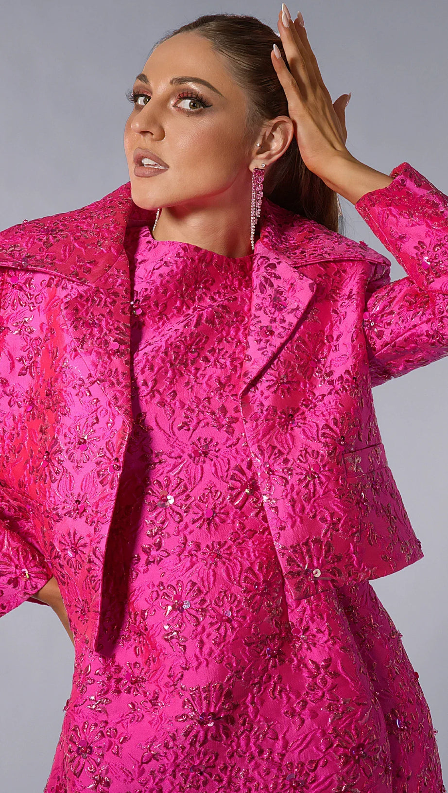 BRAYLI EMBROIDERY BEAD BLAZER