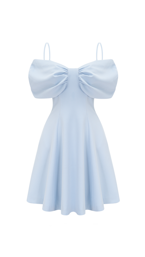 AIIZIE BUTTERFLY SLEEVE MINI DRESS IN BLUE - product image