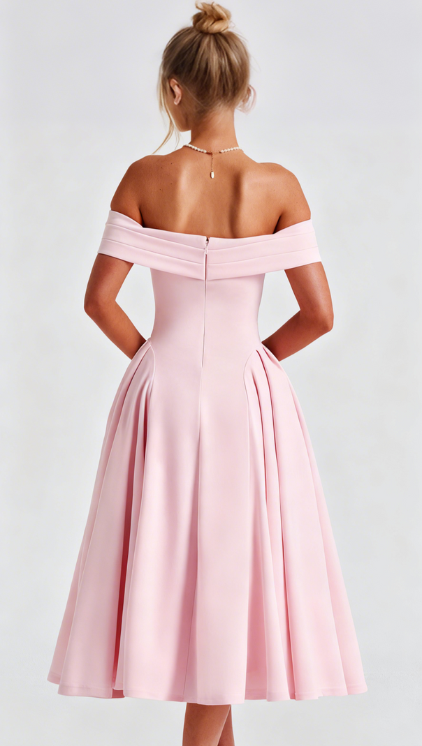 AIIZIE MIRANDA MIDI DRESS - BLUSH - product image