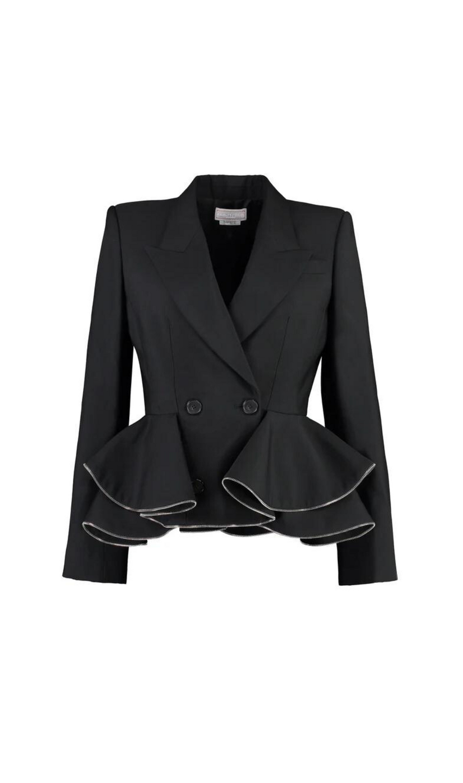 Completo blazer doppiopetto con peplo e cerniera Jamie