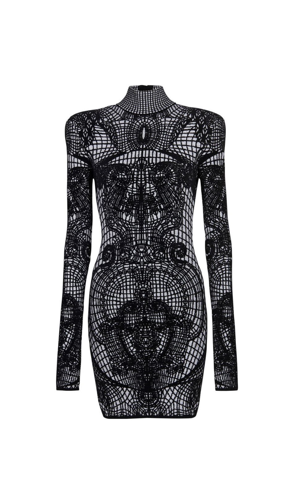 Figurbetontes Minikleid mit Grafikprint