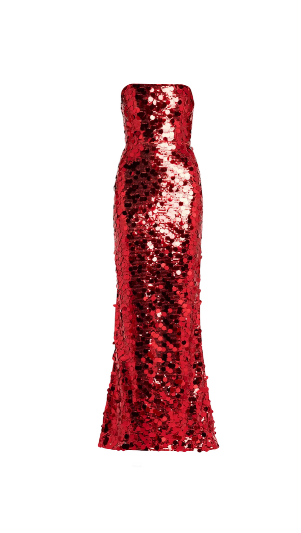 AIIZIE SHIVA STRAPLESS SEQUIN MAXI DRESS - product image