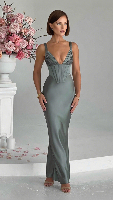 SHAE MAXI DRESS - SAGE