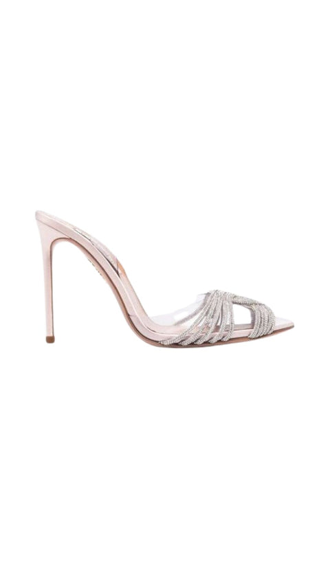 AIIZIE CRYSTAL EMBELLISHED SANDALS IN SILVER - product image