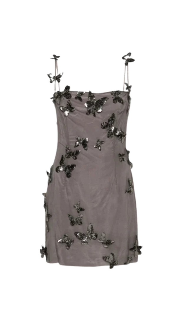 AIIZIE ALDIS BUTTERFLY SPAGHETTI MINI DRESS - product image