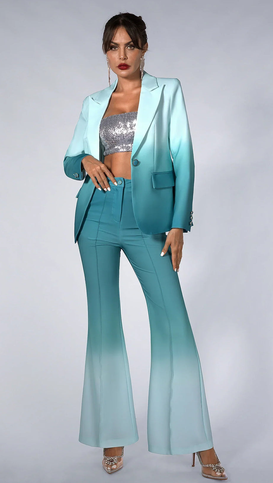CAPUCINE GRADIENT POCKET BLAZER SET